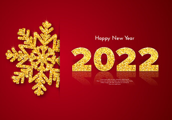 Holiday gift card Happy New Year 2022