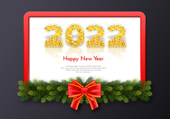 Holiday gift card Happy New Year 2022