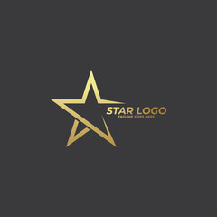 Obraz premium Luxury Star logo design template, Elegant Star logo design.