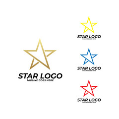 Obraz premium Luxury Star logo design template, Elegant Star logo design.