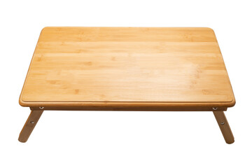 Wooden table isolated on a white background.