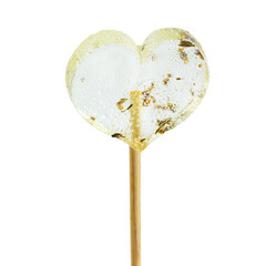 Isomalt lollipop dessert. Sweet gift for wedding, birthday, New Year, Christmas and other holidays