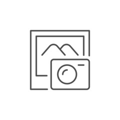 Photo and camera line outline icon