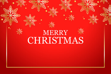 Fototapeta na wymiar Merry christmas wishes card with golden luxury concept 