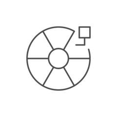 Obraz premium Digital color palette line icon