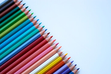 pencils on a white background