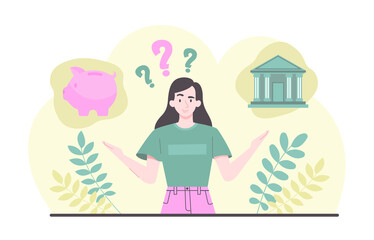 Concept of choosing woman