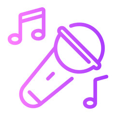 karaoke gradient icon