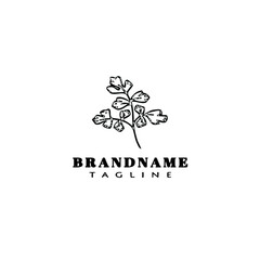 cilantro logo cartoon icon design template shape isolated vector illustration
