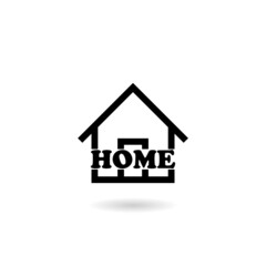 Home icon symbol for website isolated on white background