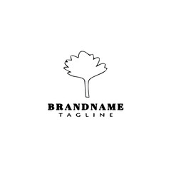 Fototapeta premium unique cilantro logo cartoon icon design template isolated vector illustration