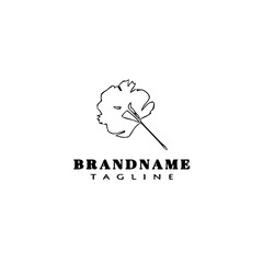 cilantro logo unique icon design template black isolated vector illustration