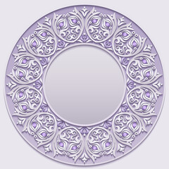 Abstract vector ornamental nature vintage frame.