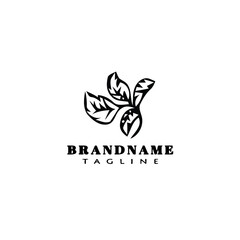 Fototapeta premium cilantro logo cartoon icon design creative black isolated vector illustration