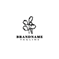 cilantro logo cartoon icon design template concept isolated vector illustration