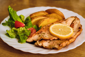 Brook trout on plate