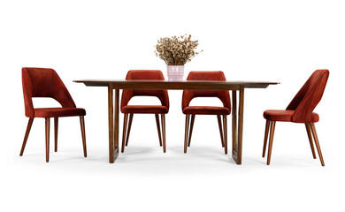 dining table isolated on white background