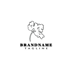 cilantro logo icon template black isolated vector illustration