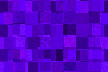 重なり合う四角い紫の水彩テクスチャー