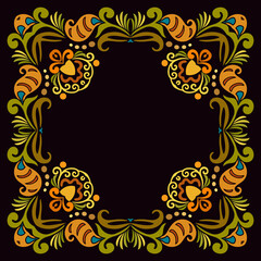 Vector abstract decorative ethnic ornamental illustration.