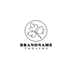 cilantro logo cartoon icon design template vector illustration