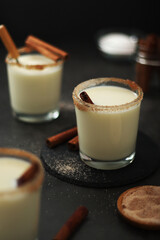 Kogel mogel drink made from eggs with cream