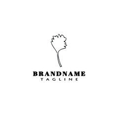 cilantro logo cartoon icon design template black isolated vector beautiful