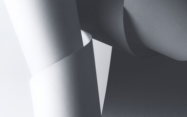 Abstract shapes detail, white background