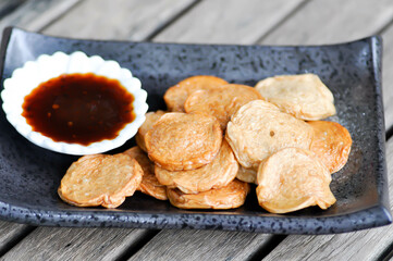 fried sausage ,fried pork sausage or Thai sausage
