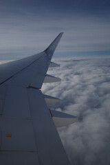 Fototapeta na wymiar View from airplane window