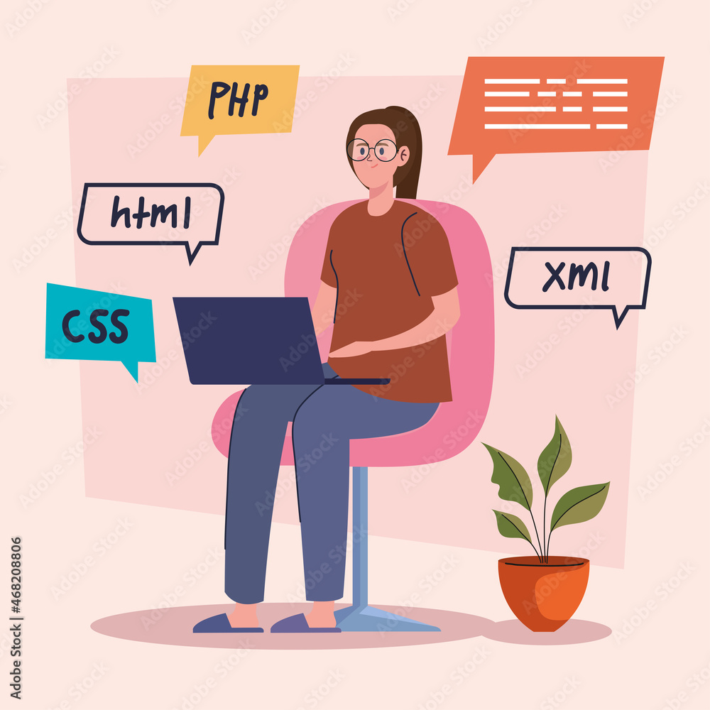 Poster worker lady of developer web