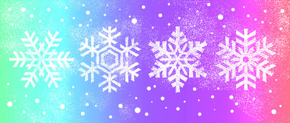 Snowflake Collection. Merry Christmas. Snow Symbol. December Holiday. Winter Pattern. Happy New Year. Set of Frozen Snowflakes. Frozen Snow Set. Black Vector flakes. Snow Crystal Illustration.
