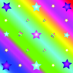 
Rainbow Stars Rainbow Beauty Paints Background Birthday