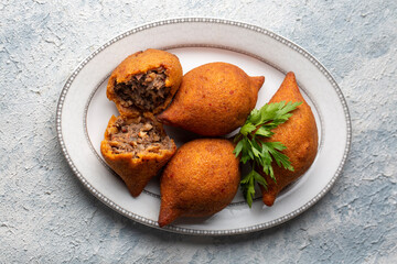 Kibbeh is a popular dish in Middle Eastern cuisine (Turkish name; icli kofte)