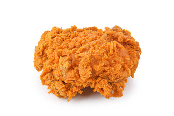 Fried chicken isolated on white background.