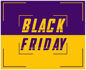 Black Friday Design Vector day 29 November Holiday marketing Purple And Yellow abstract Sale illustration
