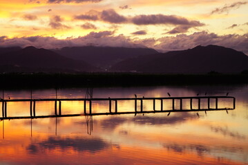 Evening view of the reservoir	