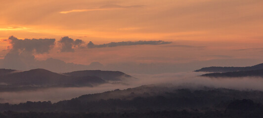 Sunset over the mountains