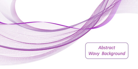  Purple wave swirl swoosh, dynamic flowing waves  isolated on white background.  Abstract modern trendy design for banner. Undulate curve lines. Vector illustration