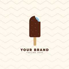0911 Ice cream logo. Vector illustration