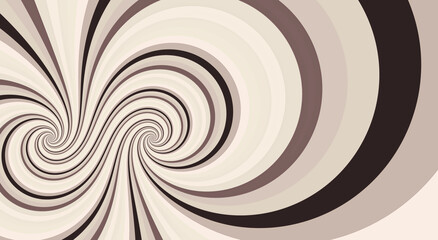 Triple Spiral and swirl motion twisting circles design