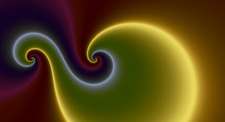 Triple Spiral and swirl motion twisting circles design