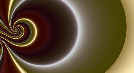 Triple Spiral and swirl motion twisting circles design
