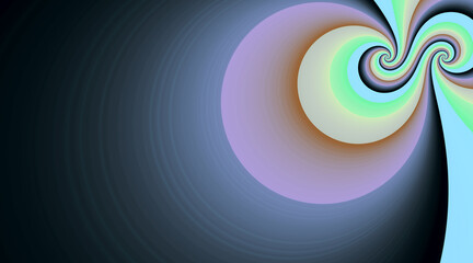 Obraz premium Triple Spiral and swirl motion twisting circles design