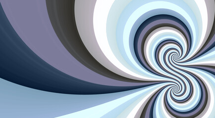 Triple Spiral and swirl motion twisting circles design