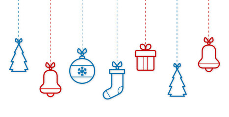 sfondo, decorazioni, natale, appese, addobbi © xyz+