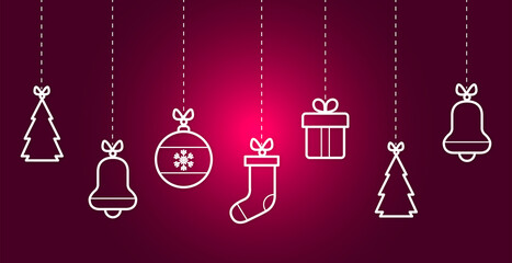 sfondo, decorazioni, natale, appese, addobbi © xyz+