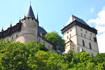 Fototapeta na wymiar Czech Republic, Karlstejn tower of Karlstejn castle