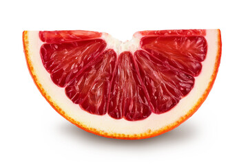 Blood red oranges isolated on white background with clipping path and full depth of field