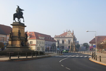 Fototapeta premium Podebrady, Czech Republic central Street